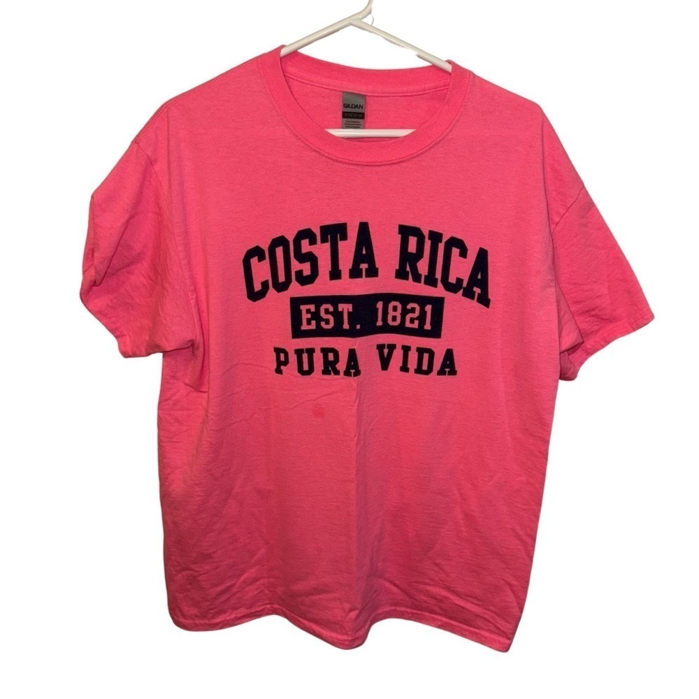 Costa Rica Gildan Pink Relaxed T-Shirt